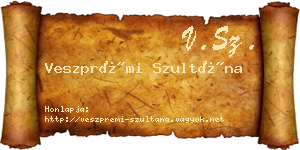 Veszprémi Szultána névjegykártya